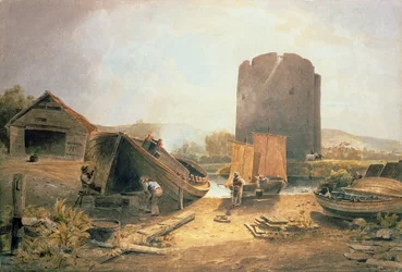 Cantiere navale vicino alla Torre delle Mucche, Norwich